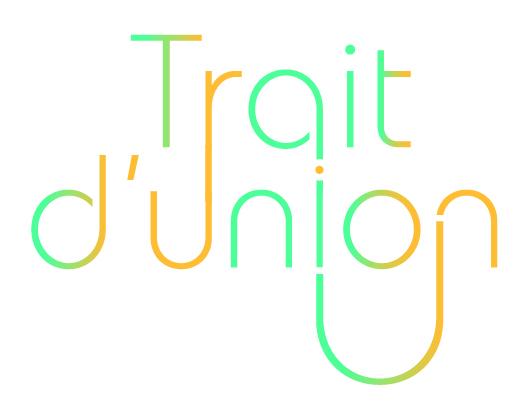 Logo trait dunion fond couleur